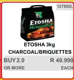 KitKat Cash and Carry ETOSHA 3kg CHARCOAL/BRIQUETTES offer