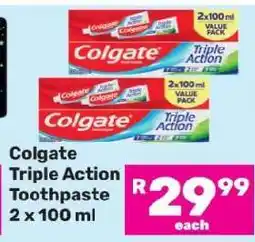 Game Colgate Triple Action Toothpaste 2 x 100 ml offer