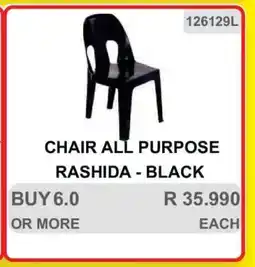 KitKat Cash and Carry CHAIR ALL PURPOSE RASHIDA - BLACK offer