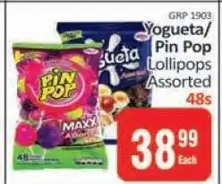 KitKat Cash and Carry Yogueta/Pin Pop Lollipops Assorted 48s offer