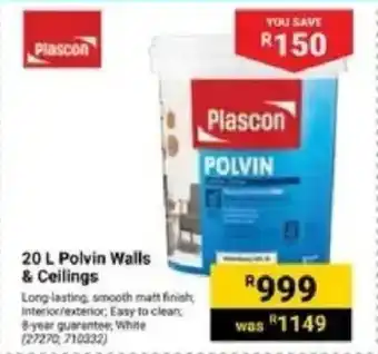 Builders Express Plascon Polvin Walls & Ceilings offer
