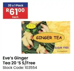 Africa Cash and Carry Eve's Ginger Tea Sugar Free offer