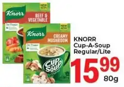 Elite Cash & Carry KNORR Cup-A-Soup Regular/ Lite offer