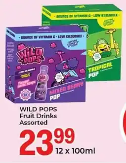 Elite Cash & Carry WILD POPS Fruit Drinks Assorted offer