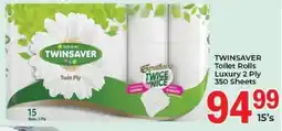 Elite Cash & Carry TWINSAVER Toilet Rolls Luxury 2 Ply 350 Sheets offer