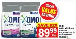 Elite Cash & Carry OMO Auto Washing Powder Regular/ Touch Of Comfort/ Hygiene offer