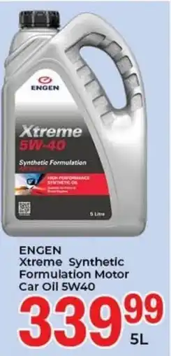 Elite Cash & Carry ENGEN Xtreme Synthetic Formulation Motor Car Oil 5W40 offer