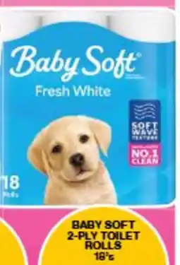 Giant Hyper Baby soft 2-ply toilet rolls offer