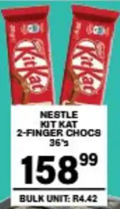 Giant Hyper Nestle kit kat 2-finger chocs offer