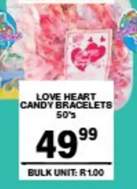 Giant Hyper Love heart candy bracelets offer