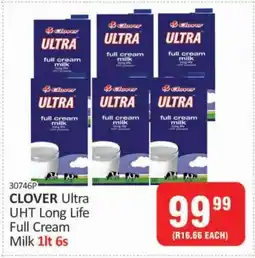 KitKat Cash and Carry CLOVER Ultra UHT Long Life Full Cream Milk 1lt 6s offer