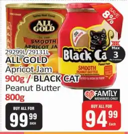 KitKat Cash and Carry ALL GOLD Apricot Jam / BLACK CAT Peanut Butter offer