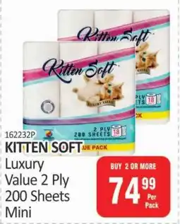 KitKat Cash and Carry KITTEN SOFT Luxury Value 2 Ply 200 Sheets Mini offer