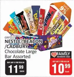 KitKat Cash and Carry NESTLE/BEACON/CADBURY Chocolate Large Bar Assorted offer