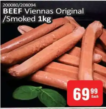 KitKat Cash and Carry BEEF Viennas Original/Smoked 1kg offer