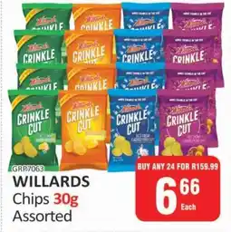 KitKat Cash and Carry WILLARDS Chips 30g Assorted offer