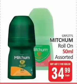 KitKat Cash and Carry Mitchum Roll On 50ml Assorted offer