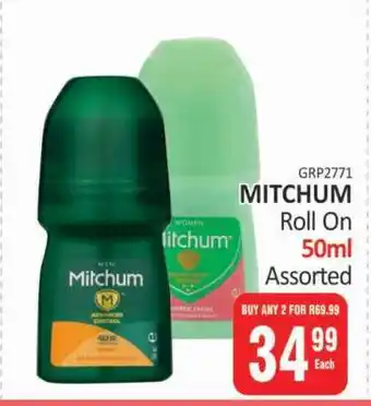 KitKat Cash and Carry Mitchum Roll On 50ml Assorted offer