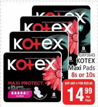 KitKat Cash and Carry Kotex Maxi Pads offer
