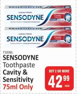 KitKat Cash and Carry SENSODYNE Toothpaste Cavity & Sensitivity 75ml Only offer