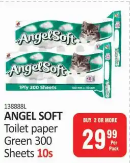 KitKat Cash and Carry ANGEL SOFT Toilet paper Green 300 Sheets 10s offer