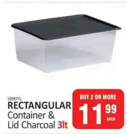 KitKat Cash and Carry RECTANGULAR Container & Lid Charcoal 3lt offer