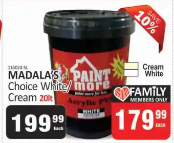 KitKat Cash and Carry MADALA’S Choice White/Cream 20lt offer