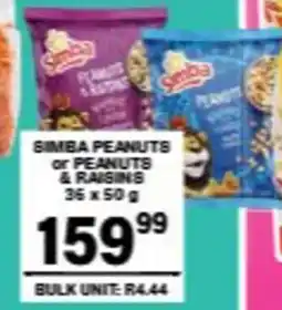 Giant Hyper Simba peanuts or peanuts & raisins offer