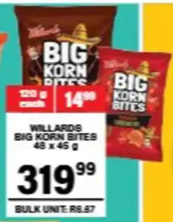 Giant Hyper Willards big korn bites offer
