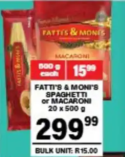 Giant Hyper Fatti's & moni's spaghetti or macaroni offer