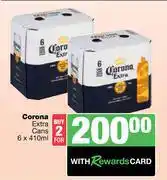 Spar Tops Corona Extra Cans-For 2 x 6 x 410ml offer