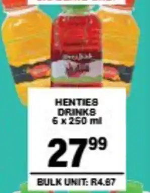 Giant Hyper Henties drinks offer