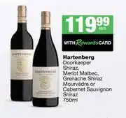 Spar Tops Hartenberg Doorkeeper Shiraz,Merlot Malbec,Grenache Shiraz Mourvedre Or Cabernet Sauvignon-750ml offer
