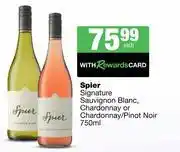 Spar Tops Spier Signature Sauvignon Blanc, Chardonnay Or Chardonnay/Pinot Noir-750ml Each offer