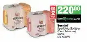 Spar Tops Bernini Sparkling Spritzer Cans-For 2 x 6 x 500ml offer