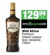 Spar Tops Wild Africa Premium Cream Liqueur-750ml Each offer
