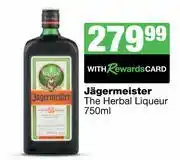 Spar Tops Jagermeister The Herbal Liqueur-750ml offer