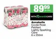 Spar Tops Annabelle Cuvee Rose Petillant Lightly Sparkling Cans-6 x 250ml Per Pack offer