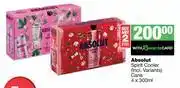Spar Tops Absolut Spirit Cooler Cans-For 2 x 4 x 300ml offer