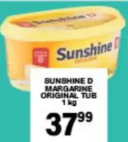 Giant Hyper Sunshine d margarine original tub offer