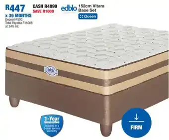 OK Furniture Edblo 152cm Vitara Base Set offer