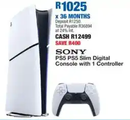OK Furniture SONY PS5 Slim Digital Console with 1 Controller offer