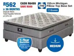 OK Furniture Sealy Michigan Pillow-Top Base Set Queen offer