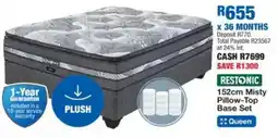 OK Furniture Restonic Misty Pillow-Top Base Set offer
