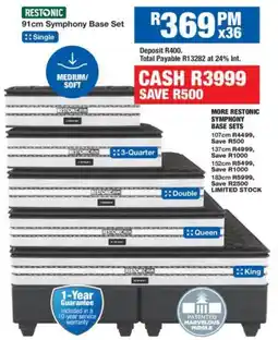 OK Furniture Restonic Symphony Base Set offer