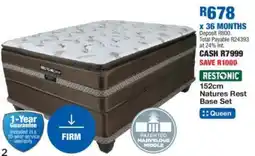 OK Furniture Restonic Natures Rest Base Set offer
