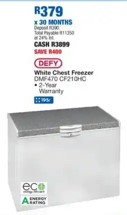 OK Furniture DEFY White Chest Freezer offer