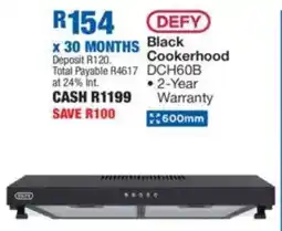 OK Furniture DEFY Black Cookerhood offer