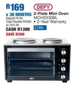 OK Furniture DEFY 2-Plate Mini Oven offer