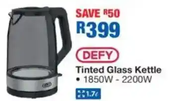 OK Furniture DEFY Tinted Glass Kettle offer